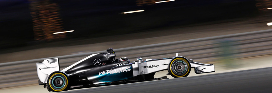 Lewis Hamilton Mercedes AMG Bahrain 2014