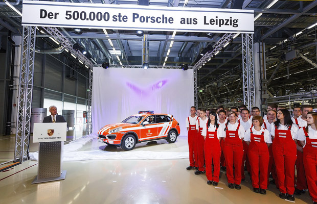 500000e Porsche Cayenne at Leipzig plant