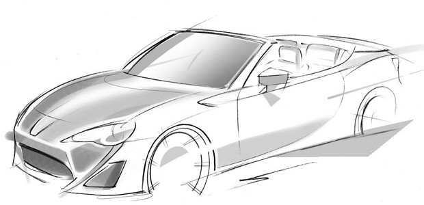 Toyota FT-86 Open Concept sketch GT86 cabrio