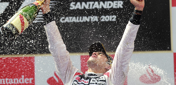 Pastor Maldonado Williams F1 Team Spanish 2012 GP - Podium